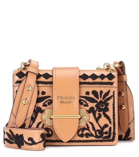 prada cahier bag caramel|Prada Cahier Leather Bag.